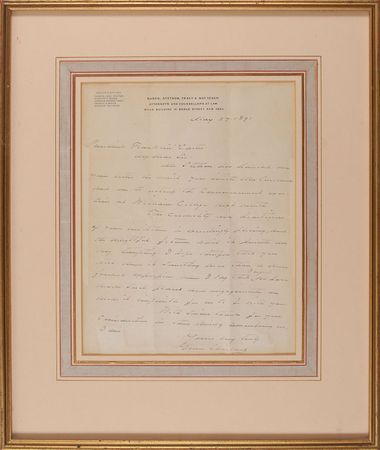 Lot #44 Grover Cleveland Handwritten Letter Signed - Image 2