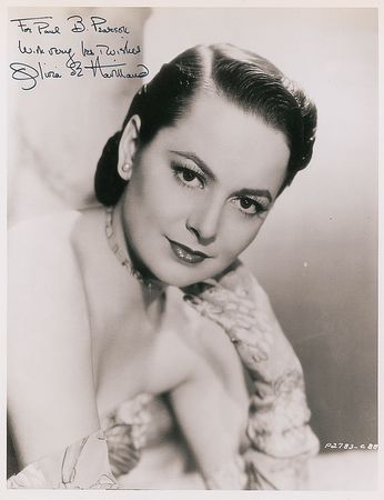 Lot #868 Olivia de Havilland Signed Photograph and Handwritten Letter Signed - Image 1