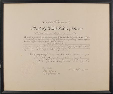 Lot #71 Franklin D. Roosevelt: Choice diplomatic presidential appointment - Image 1