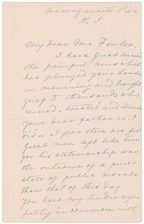 Lot #167 Varina Davis Handwritten Letter Signed - Image 1