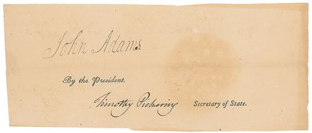 Lot #4 John Adams: Exceptionally crisp Adams