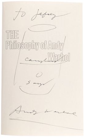 Lot #569 Andy Warhol: Large and identified sketch of his famous soup can - Image 1