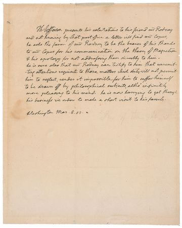 Lot #6 Thomas Jefferson: President Jefferson