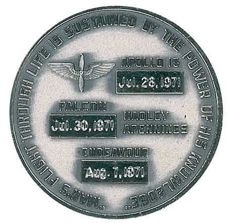 Lot #397 Apollo 15: Mint Robbins medal, made with Spanish silver, direct from the mission?s commander - Image 2
