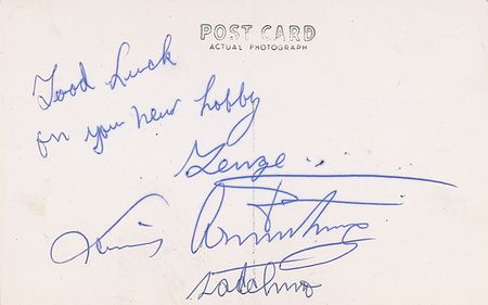 Lot #705 Louis Armstrong Signed Photograph - Image 1