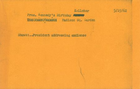 Lot #100 John F. Kennedy: Stunning image from JFK’s famous Madison Square Garden birthday party - Image 3