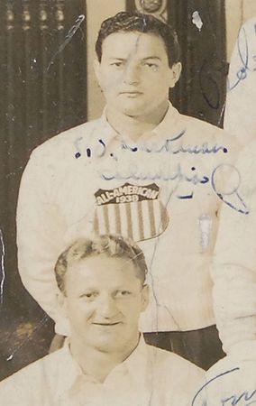 Lot #928 College Football All-Stars: 1939: 1939 College All-Stars signed by over 70, featuring some of football’s rarest: Davey O’Brien, Waddy Young, Harry Stuhldreher, and Elmer Layden - Image 5