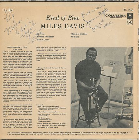 Lot #343 Miles Davis and Jimmy Cobb - Image 1
