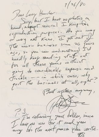 Lot #355 Artie Shaw - Image 1