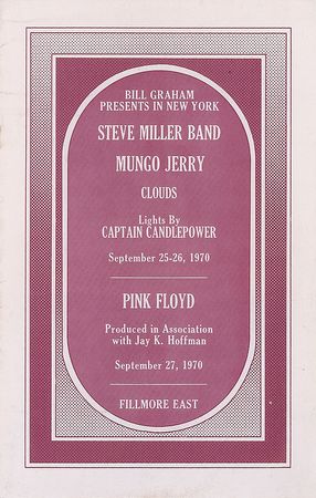 Lot #242 Pink Floyd: Fillmore East - Image 1