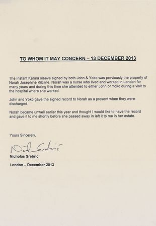 Lot #24 John Lennon and Yoko Ono - Image 3