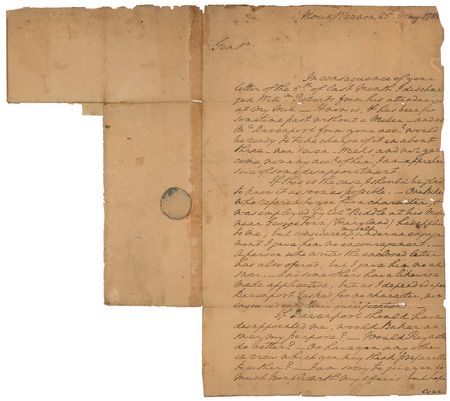 Lot #1 George Washington: Exceptionally scarce, crisply signed letter from Mount Vernon seeking a Miller - Image 3