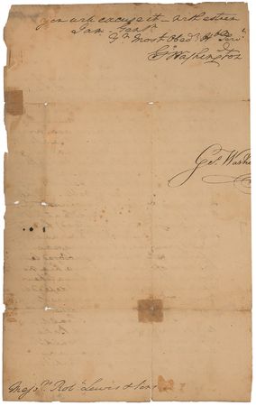 Lot #1 George Washington: Exceptionally scarce, crisply signed letter from Mount Vernon seeking a Miller - Image 4