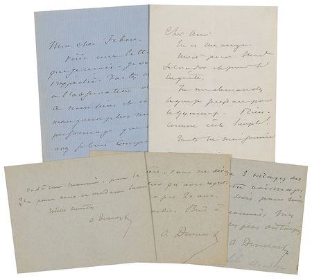 Lot #644 Alexandre Dumas, fils Handwritten Letters Signed - Image 1