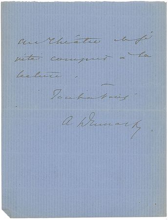 Lot #644 Alexandre Dumas, fils Handwritten Letters Signed - Image 3