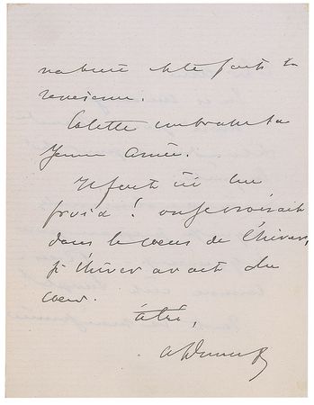 Lot #644 Alexandre Dumas, fils Handwritten Letters Signed - Image 5