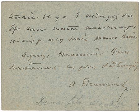Lot #644 Alexandre Dumas, fils Handwritten Letters Signed - Image 7
