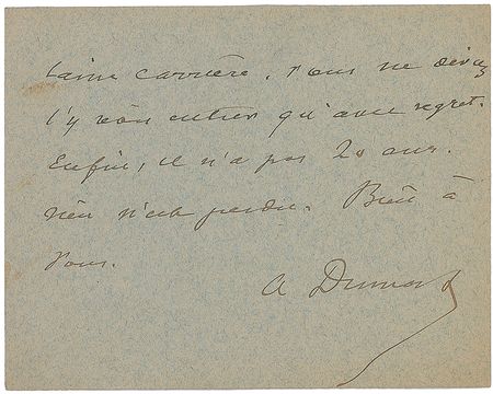 Lot #644 Alexandre Dumas, fils Handwritten Letters Signed - Image 9