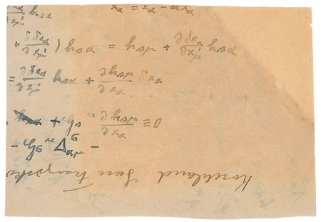 Lot #205 Albert Einstein: Einstein’s autograph equations - Image 2