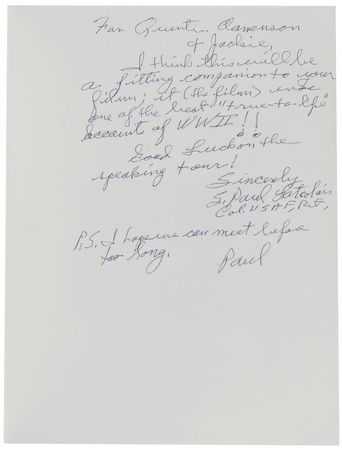 Lot #619 Space and Aviation: Fascinating collection from the estate of D-Day pilot Quentin Aanenson - Image 10