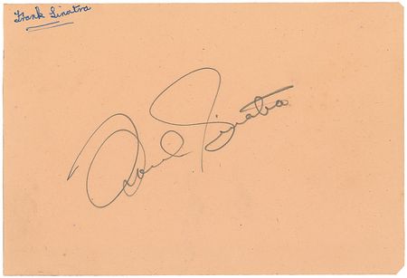 Lot #891 Frank Sinatra Signature - Image 1