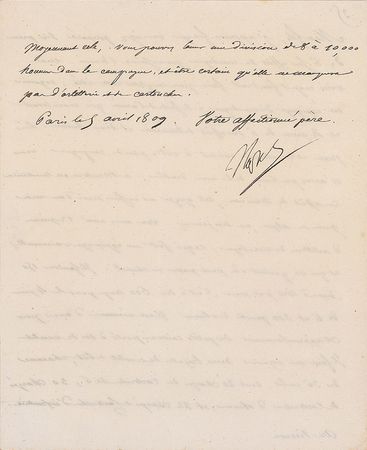 Lot #279 Napoleon: Napoleon instructs his son on mountain warfare, suggesting sleds “similar to those I used in my War in the Alps” - Image 2