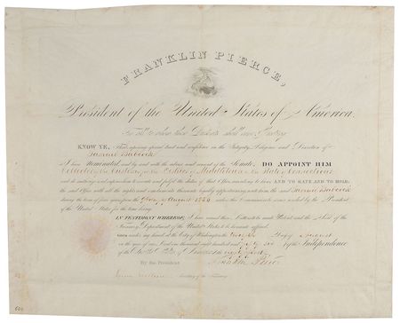 Lot #13 Franklin Pierce: Desirable 1856