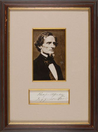 Lot #187 Jefferson Davis Signature - Image 1