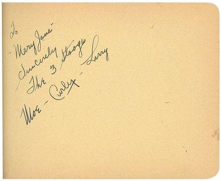 Lot #907 Autograph Album: Over 70 actors and musicians, including crisp exemplars of Bogart, Laurel, and Hardy - Image 3