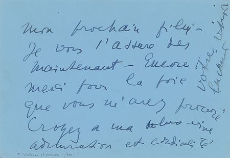 Lot #963 Luchino Visconti: Rare letter from Visconti to an acclaimed cellist - Image 2