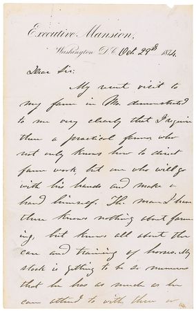 Lot #21 U. S. Grant: President Grant tends to