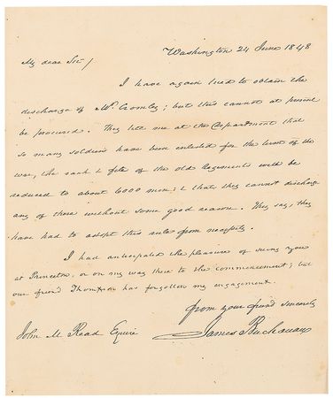 Lot #15 James Buchanan: “They tell me at the