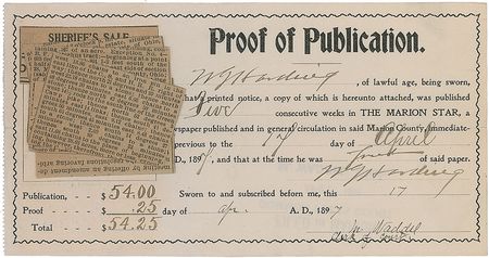 Lot #46 Warren G. Harding Signed Document - Image 1