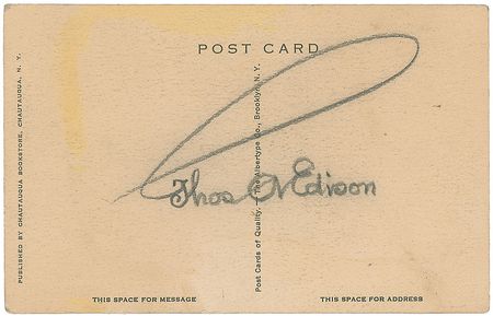 Lot #202 Thomas Edison Signature - Image 1