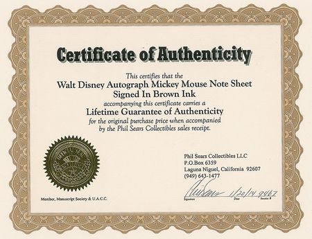 Lot #732 Walt Disney: Whimsical piece of Disneyâ€™s personal Mickey Mouse stationery - Image 3