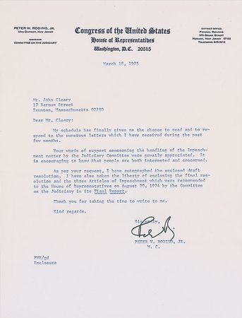 Lot #287 Nixon House Impeachment Committee: The judiciary committee that impeached Nixon - Image 2
