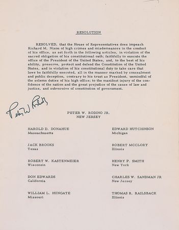 Lot #287 Nixon House Impeachment Committee: The judiciary committee that impeached Nixon - Image 3