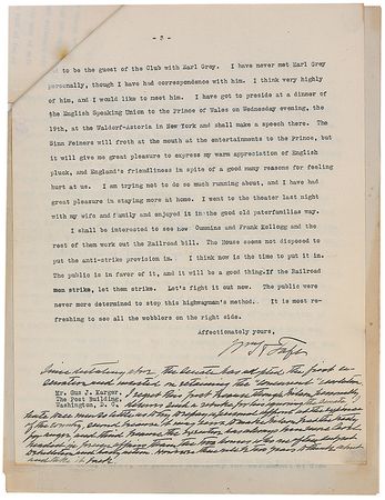 Lot #41 William H. Taft: 