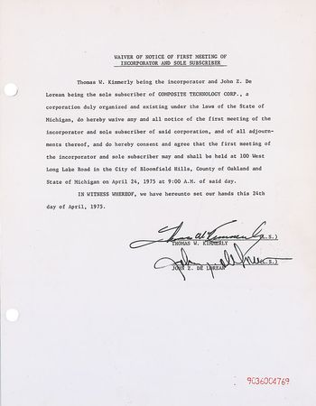 Lot #350 John DeLorean: The iconic automaker - Image 1