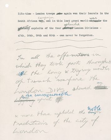 Lot #243 King Edward VIII: “Though the clouds have not wholly lifted on the horizon, we do know that the B.E. has once again weathered the storm and London herself has emerged triumphant from the great world-struggle” - Image 4