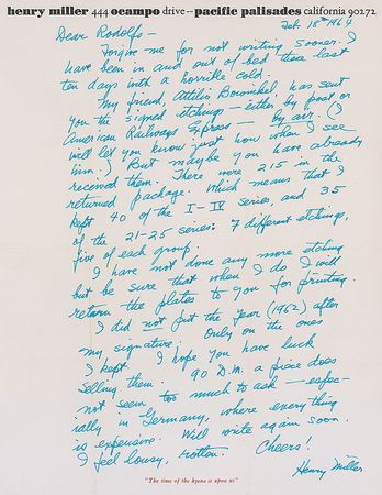 Lot #671 Henry Miller - Image 2