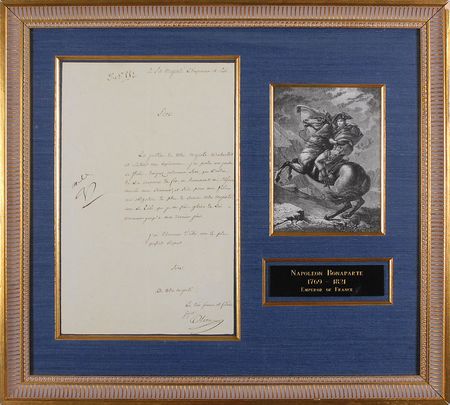Lot #280 Napoleon: After a soldier loses a leg in Italy, Napoleon approves his medal of the iron wreath - Image 1