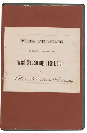 Lot #232 Oliver Wendell Holmes, Jr. and Sr: Desirable book personally owned by the Holmes family, signed by both father and son - Image 1