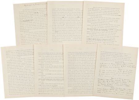Lot #1035 Walter Camp: Remarkable manuscript by the football innovator—“The Aviator, the Quarterback of War’s Gridiron” - Image 1