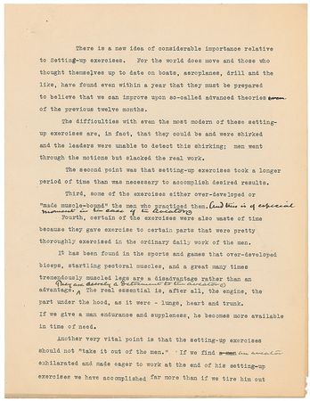 Lot #1035 Walter Camp: Remarkable manuscript by the football innovator—“The Aviator, the Quarterback of War’s Gridiron” - Image 4