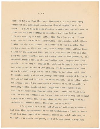 Lot #1035 Walter Camp: Remarkable manuscript by the football innovator—“The Aviator, the Quarterback of War’s Gridiron” - Image 7