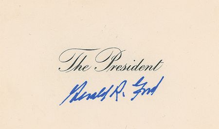 Lot #124 Gerald Ford Signature - Image 1