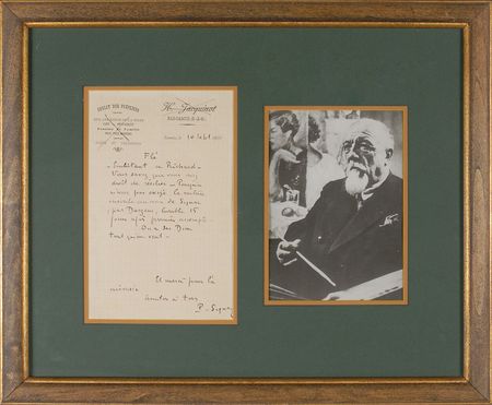 Lot #700 Paul Signac Handwritten Letter Signed - Image 1