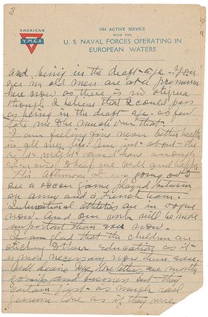 Lot #1052 James Naismith: As peace is obtained in Europe, the inventor of basketball offers a plan to assist returning soldiers ?without any idea of charity? - Image 3