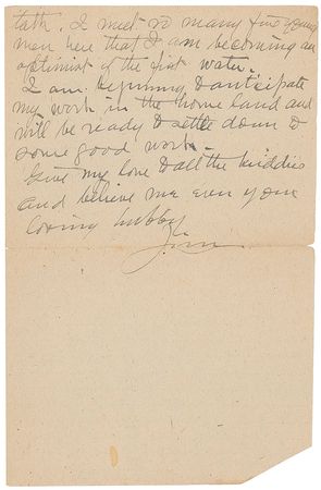 Lot #1052 James Naismith: As peace is obtained in Europe, the inventor of basketball offers a plan to assist returning soldiers ?without any idea of charity? - Image 4